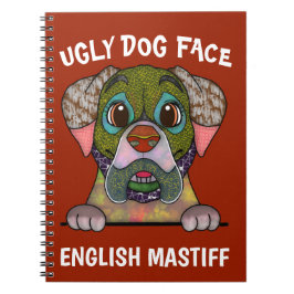 Einzigartig Englisch Mastiff hässliche Hunde Gesic Notizblock