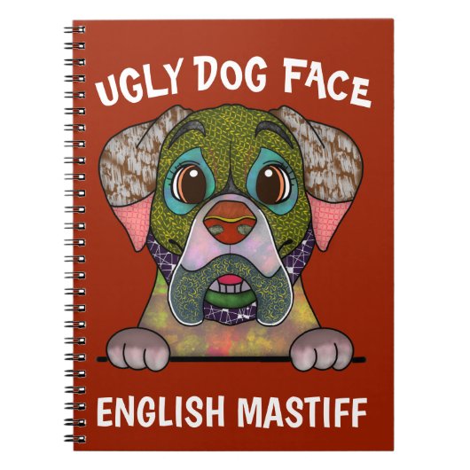 Einzigartig Englisch Mastiff hässliche Hunde Gesic Notizblock (Vorderseite)
