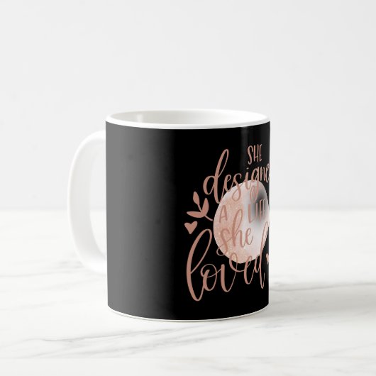 Einzigartig entwarf sie ein Leben, das sie Lunar l Kaffeetasse (Vorderseite Links)