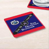 Einzigartig entworfene 2. Infanterie-Geschenkidee Rechteckiger Pappuntersetzer (angewinkelt)