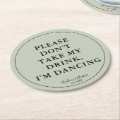 Einzigartig Eukalyptus Grün Bitte nimm meinen Drin Runder Pappuntersetzer (Angewinkelt)