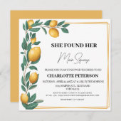 Einzigartig fand sie ihr Haupt-Squeeze-Brautparty Einladung (Vorne/Hinten)