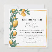 Einzigartig fand sie ihr Haupt-Squeeze-Brautparty Einladung (Vorderseite)