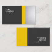 Einzigartig farbenfroh-gelb-grau-modern visitenkarte (Vorne/Hinten)