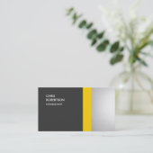 Einzigartig farbenfroh-gelb-grau-modern visitenkarte (Stehend Vorderseite)