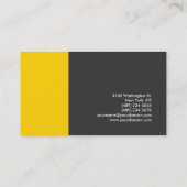 Einzigartig farbenfroh-gelb-grau-modern visitenkarte (Rückseite)