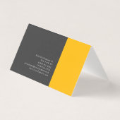 Einzigartig farbenfroh-gelb-grau-modern visitenkarten (Rückseite)