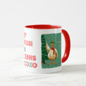 Einzigartig: Frohe Weihnachten - von den Hühnern! Tasse (VorderseiteRechts)