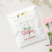 Einzigartig Frohe Weihnachtsleuchten Dog Monogramm Geschenktütchen (Versiegelt)