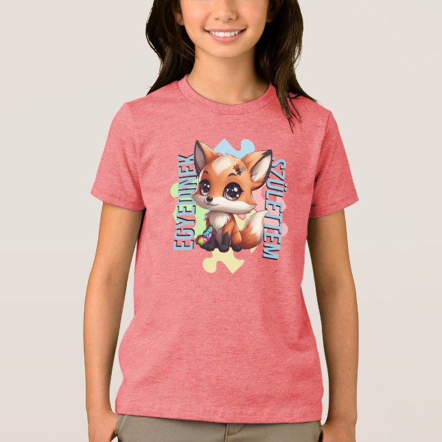 Einzigartig geboren – Lieber Fuchs Design Tri-Blend Shirt (Vorderseite)