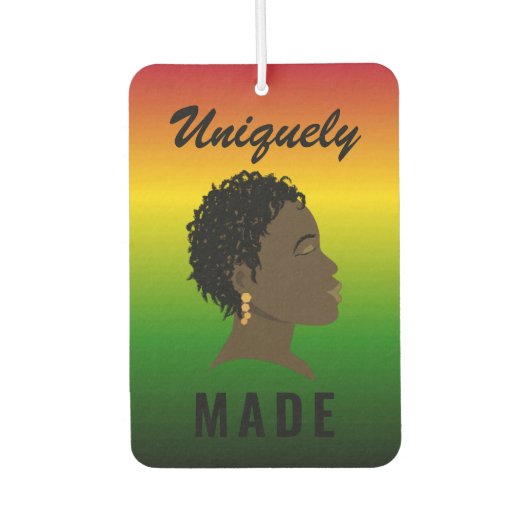 Einzigartig gemacht Black Women's Air Freshener Autolufterfrischer (Vorderseite)
