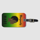 Einzigartig gestaltete schwarze FrauenGepäckmarke Gepäckanhänger (Vorderseite (Horizontal))