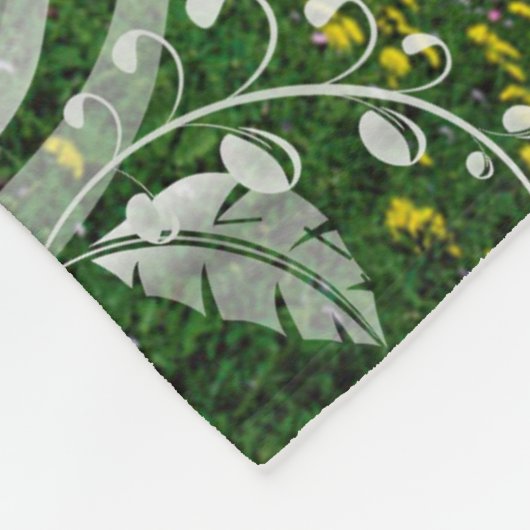 Einzigartig gestaltete Surreal Peace and Liebe Art Fleecedecke (Ecke)