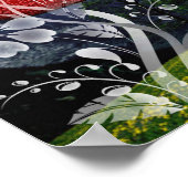 Einzigartig gestaltete Surreal Peace and Liebe Art Poster (Ecke)