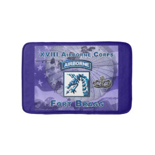 Einzigartig gestalteter XVIII Airborne Corps Gesch Badematte