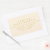 Einzigartig gestyltes Gold und Mandeln Rechteckiger Aufkleber (Umschlag)