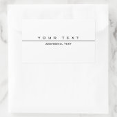 Einzigartig gestyltes Schwarz & Weiß Rechteckiger Aufkleber (Tasche)