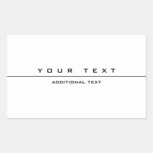 Einzigartig gestyltes Schwarz & Weiß Rechteckiger Aufkleber (Vorderseite)