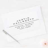 Einzigartig gestyltes Schwarz & Weiß Rechteckiger Aufkleber (Umschlag)