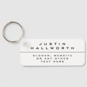 Einzigartig gestyltes Schwarz & Weiß Schlüsselanhänger (Rückseite)