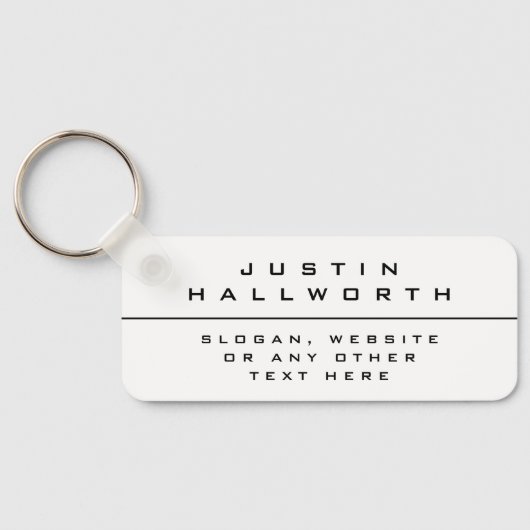 Einzigartig gestyltes Schwarz & Weiß Schlüsselanhänger (Rückseite)