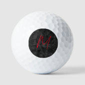 Einzigartig graue Monogramm-Bezeichnung Erstkallig Golfball (Vorderseite)