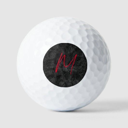 Einzigartig graue Monogramm-Bezeichnung Erstkallig Golfball (Vorderseite)