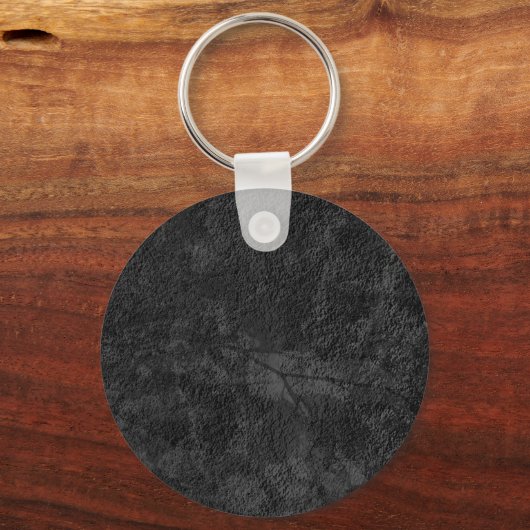 Einzigartig graue Monogramm-Bezeichnung Erstkallig Schlüsselanhänger (Rückseite)