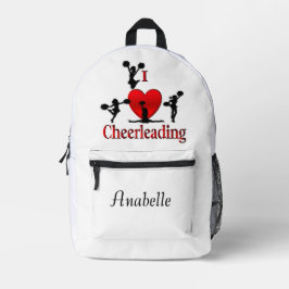 Einzigartig I Heart Cheerleader Persönlicher Name Bedruckter Rucksack