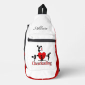 Einzigartig I Heart Cheerleader Persönlicher Name Crossbody Bag (Vorderseite)