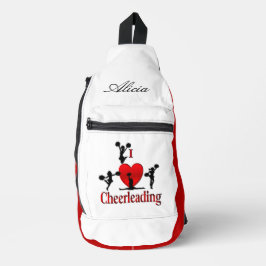 Einzigartig I Heart Cheerleader Persönlicher Name Crossbody Bag