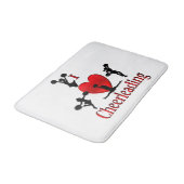Einzigartig I Herz Cheerleader Badematte (Schrägansicht)