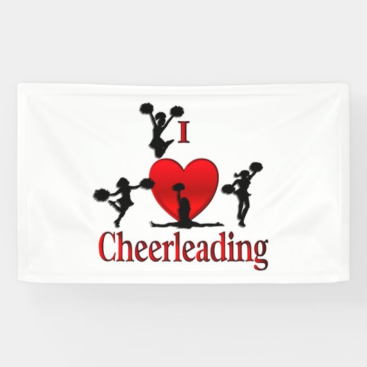 Einzigartig I Herz Cheerleader Banner (Horizontal)