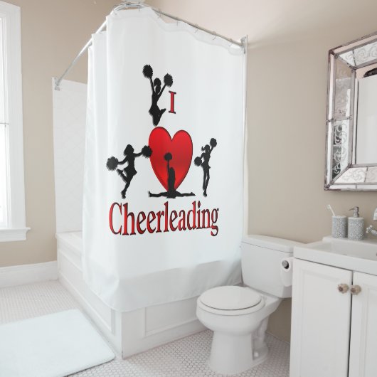 Einzigartig I Herz Cheerleader Duschvorhang (Beispiel)