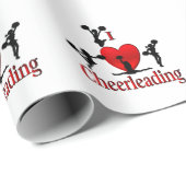 Einzigartig I Herz Cheerleader Geschenkpapier (Rolleneckpunkt)