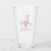 Einzigartig I Herz Cheerleader Glas (Rückseite)