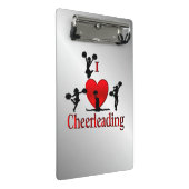 Einzigartig I Herz Cheerleader Mini Klemmbrett (Schrägansicht)