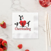 Einzigartig I Herz Cheerleader Serviette (Beispiel)