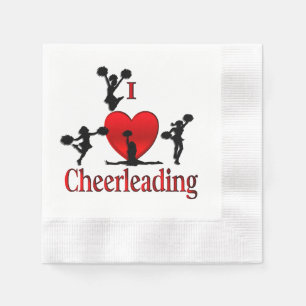 Einzigartig I Herz Cheerleader Serviette