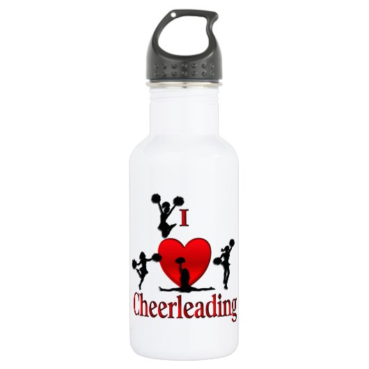 Einzigartig I Herz Cheerleader Trinkflasche (Vorderseite)