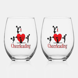 Einzigartig I Herz Cheerleader Weinglas Ohne Stiel
