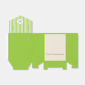 Einzigartig in Apfelgrün und Weiß gestreift, indiv Geschenkschachtel (Ungefaltet)