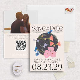 Einzigartig in Asien Inspiriert Rundflora der Wild Save The Date