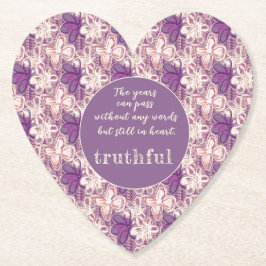 Einzigartig in Glasur/lila floral Untersetzer