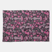Einzigartig in Rosa/Fall Muster Geschirrtuch (Horizontal)