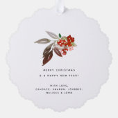 Einzigartig Joy Merry Christmas Foto Ornament Karte (Rückseite)