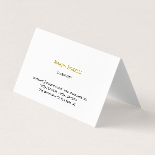Einzigartig klassisch, einfach Minimalistisch Visitenkarten (Vorderseite)