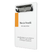 Einzigartig klassisch einfach Orange & Weiß Mini Klemmbrett (Gewinkelt2)