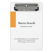 Einzigartig klassisch einfach Orange & Weiß Mini Klemmbrett (Vorderseite)