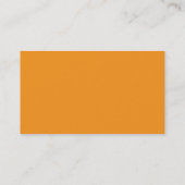 Einzigartig klassisch einfach Orange & Weiß Visitenkarte (Rückseite)